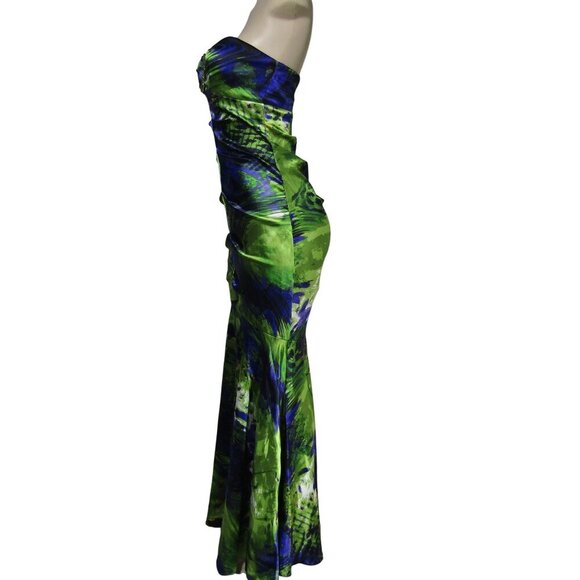 VTG Xscape 8 STRAPLESS Mermaid Jeweled Trumpet Prom Formal Purple Maxi Dress - Picture 5 of 12